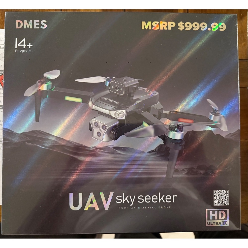 DMES DRONE UAV "SKY SEEKER"  4 AXIS ULTRA HD 2.4HZ  REMOTE CONTROL
